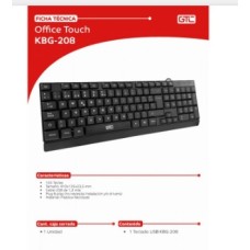TECLADO GTC KBG-208 USB OFFICE TOUCH TECLADO GTC KBG-208 USB OFFICE TOUCH