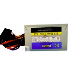 FUENTE ATX ESSENSES 550W SLIM 24P 2S 8X8 C/CABLE FUENTE ATX ESSENSES 550W SLIM 24P 2S 8X8 C/CABLE