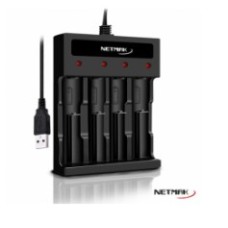 CARGADOR DE PILAS NETMAK USB 4 PILAS NM-CH5 AA/AAA CARGADOR DE PILAS NETMAK USB 4 PILAS NM-CH5 AA/AAA