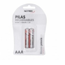 PILA RECARGABLE AAA NETMAK 1100MHA/1.2V/PACK X 2 PILA RECARGABLE AAA NETMAK 1100MHA/1.2V/PACK X 2