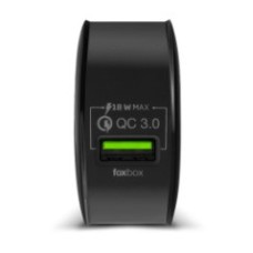 CARGADOR FOXBOX VOLT QC 3.0 NEGRO CABLE MICRO USB CARGADOR FOXBOX VOLT QC 3.0 NEGRO CABLE MICRO USB