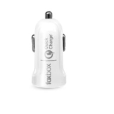 CARGADOR AUTO FOXBOX WAY QC BLANCO CABLE TIPO-C