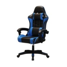 SILLA GAMER LH NEGRA-AZUL APOYA PIES REFORZADA