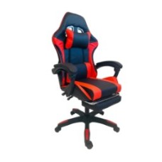 SILLA GAMER LH NEGRA-ROJO APOYA PIES REFORZADA