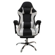 SILLA GAMER LH NEGRA-BLANCO APOYA PIES REFORZADA