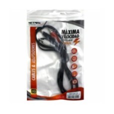 CABLE AUDIO NETMAK NM-C25 PLUG 3.5 A 2 RCA 1.5MTR CABLE AUDIO NETMAK NM-C25 PLUG 3.5 A 2 RCA 1.5MTR