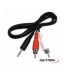 CABLE AUDIO NETMAK NM-C25 PLUG 3.5 A 2 RCA 1.5MTR