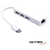 ADAPTADOR NETMAK USB TIPO C A RJ45-3USB NM-TC40 ADAPTADOR NETMAK USB TIPO C A RJ45-3USB NM-TC40