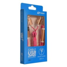 CABLE NOGANET ZIPPER RS USB A MICRO/IPHONE 0.85 MT CABLE NOGANET ZIPPER RS USB A MICRO/IPHONE 0.85 MT