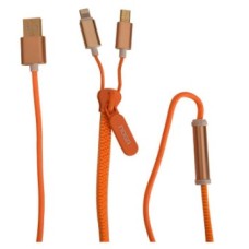 CABLE NOGANET ZIPPER NJ USB A MICRO/IPHONE 0.85 MT CABLE NOGANET ZIPPER NJ USB A MICRO/IPHONE 0.85 MT