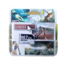 CARTUCHO GNEISS HP 667 NEGRO XL 22ML