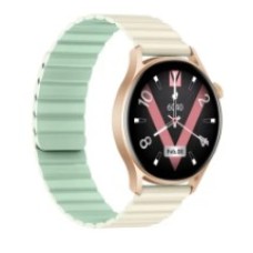 RELOJ SMARTWATCH KIESLECT LORA2 MARCO DORADO MALLA MULTICOLOR PASTEL + MALLA