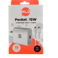CARGADOR ALO 15W USB-C BLANCO CON CABLE USB-C CARGADOR ALO 15W USB-C BLANCO CON CABLE USB-C