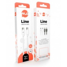 CABLE ALO 15W BLANCO USB-C A USB-C 1MTR BOX
