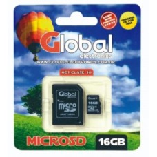 MICRO SD 16.00 GB GLOBAL 2 EN 1 CLASE 10