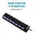 HUB USB GLOBAL HUBUSBBK-X7 7 PUERTOS USB HUB USB GLOBAL HUBUSBBK-X7 7 PUERTOS USB
