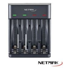 CARGADOR DE PILAS NETMAK USB 4 PILAS NM-CH4 AA/AAA