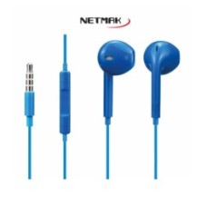 AURICULAR NETMAK NM-UR70B AZUL IN EAR/MIC/PLUG 3.5
