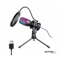 MICROFONO NETMAK NM-MS786 STREAMING/RGB/USB/A-POP