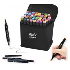 MARCADOR TOUCH PACK X 48PCS COLORES DOBLE PUNTA