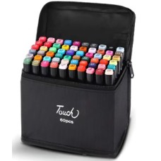 MARCADOR TOUCH PACK X 60PCS COLORES DOBLE PUNTA