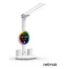 LAMPARA ESCRITORIO NETMAK NM-GLOW C/RELOJ LAMPARA ESCRITORIO NETMAK NM-GLOW C/RELOJ