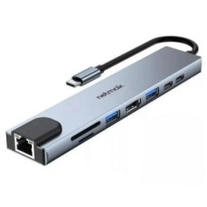 HUB USB NETMAK NM-8EN1 USB-C A USB-C +HDMI +TF/SD