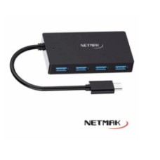 HUB USB NETMAK NM-HUBC USB-C A 4 PUERTOS USB-A 2.0 HUB USB NETMAK NM-HUBC USB-C A 4 PUERTOS USB-A 2.0