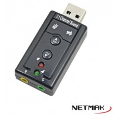 PLACA DE SONIDO NETMAK USB 7.1 NM-SU8CH PLACA DE SONIDO NETMAK USB 7.1 NM-SU8CH