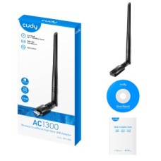PLACA DE RED USB CUDY WU1400 AC1300 ANTENA