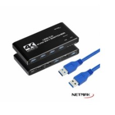 SWITCH NETMAK NM-KVM2 2 PUERTOS HDMI USB 4K
