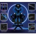 SILLA GAMER ALIVER RAPTOR AI AZUL-NEGRO REPOSA PIE