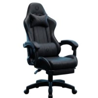 SILLA GAMER ALIVER RAPTOR PLUS NEGRO REPOSA PIES/M