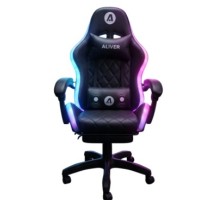 SILLA GAMER ALIVER THRONE S1 PRO NEGRO RGB/REPOSA