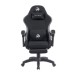 SILLA GAMER NETMAK TELA NM-SG904 NEGRA APOYAPIES