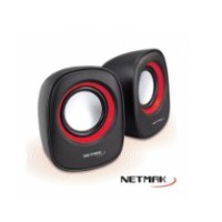 PARLANTE NETMAK NM-9025R BLACK/RED USB/3.5/2.0 PARLANTE NETMAK NM-9025R BLACK/RED USB/3.5/2.0