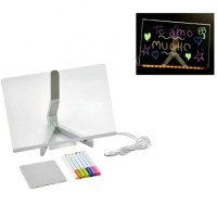 PIZARRA ACRILICA LED 40X30 C/MARCADORES JG-LED4030