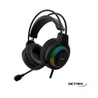 AURICULAR NETMAK NM-N18 NEGRO RGB/MIC/PLUG 3.5 AURICULAR NETMAK NM-N18 NEGRO RGB/MIC/PLUG 3.5