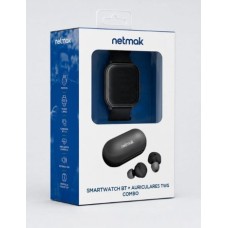 COMBO NETMAK NM-BOOST SMARTWATCH + AURI TWS BT COMBO NETMAK NM-BOOST SMARTWATCH + AURI TWS BT