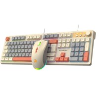 TECLADO+MOUSE NETMAK NM-TM34 MINIMALISTA LED