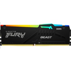 Memoria Ram UDIMM KINGSTON Fury Beast 16GB DDR5 6000MHz Negro RGB CL36 1.35V E